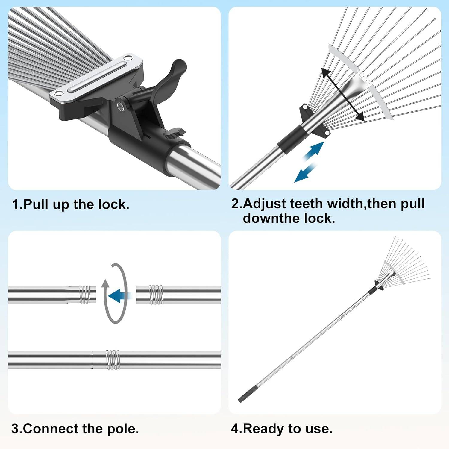 Adjustable Garden Rake: image 4