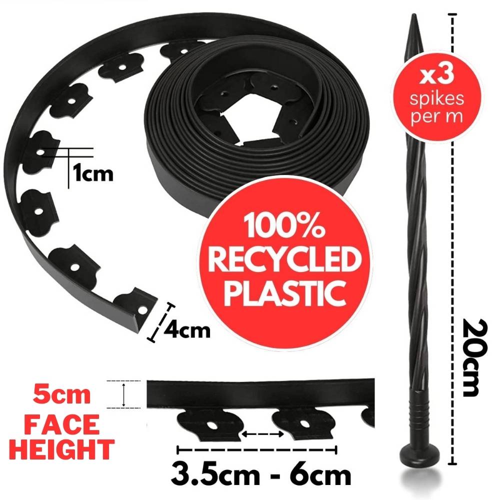 Plastic Garden Edging Kit 5 cm (per metre): image 2