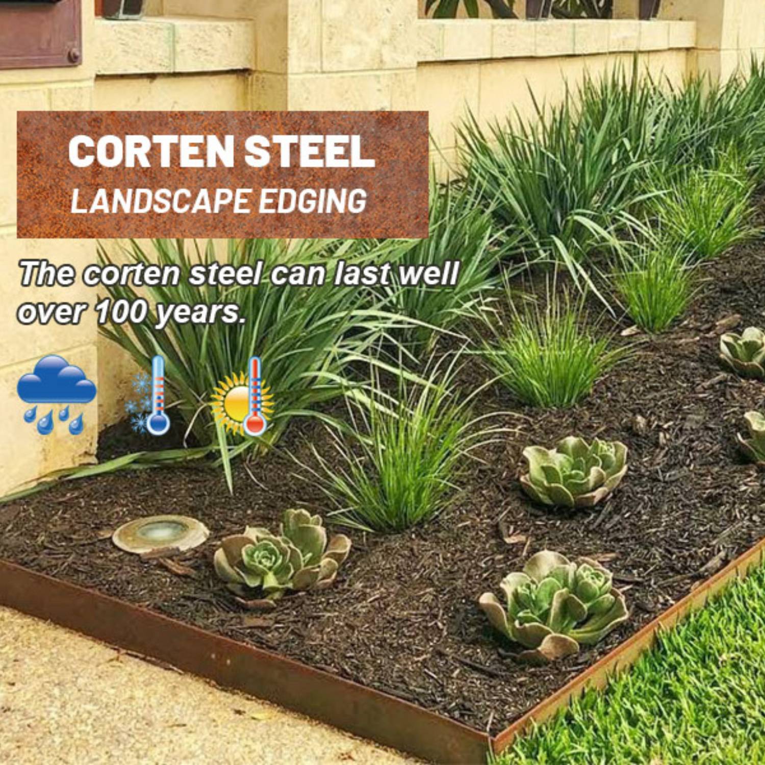 Coreten Garden Edging 100 mm (per metre): image 2
