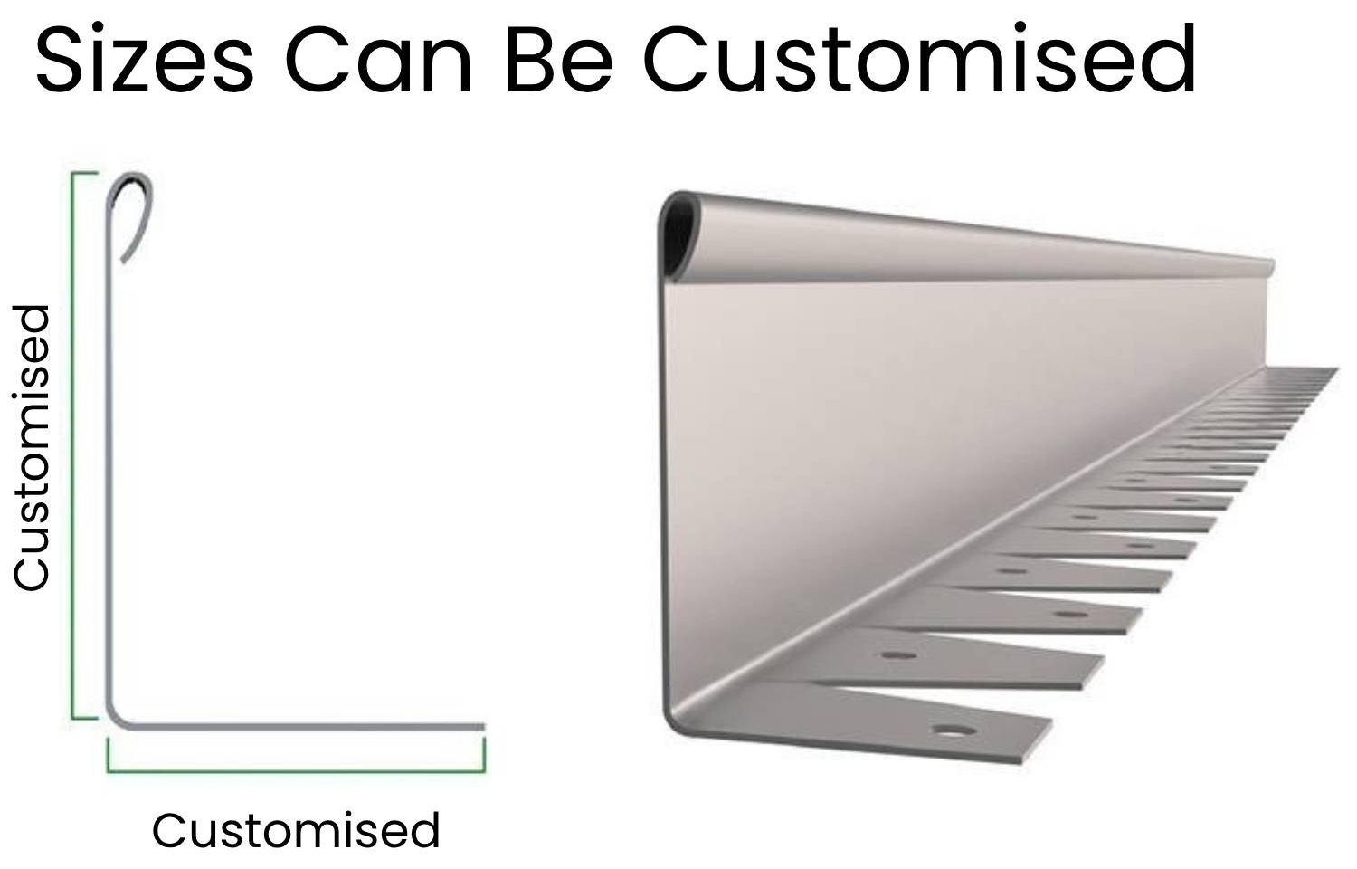 Stainless Steel Landscape Edging 50 mm (per metre): image 1