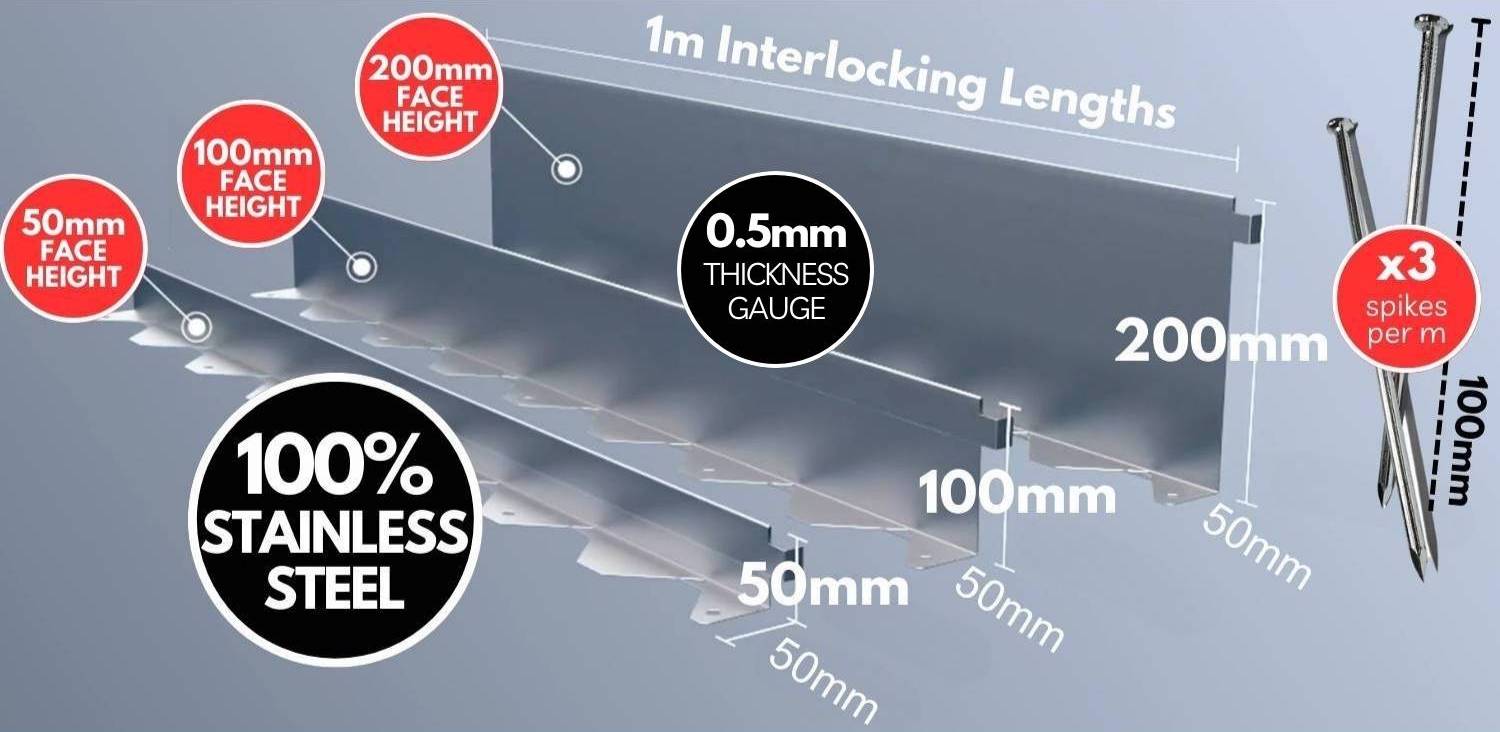 Stainless Steel Landscape Edging 50 mm (per metre): image 8