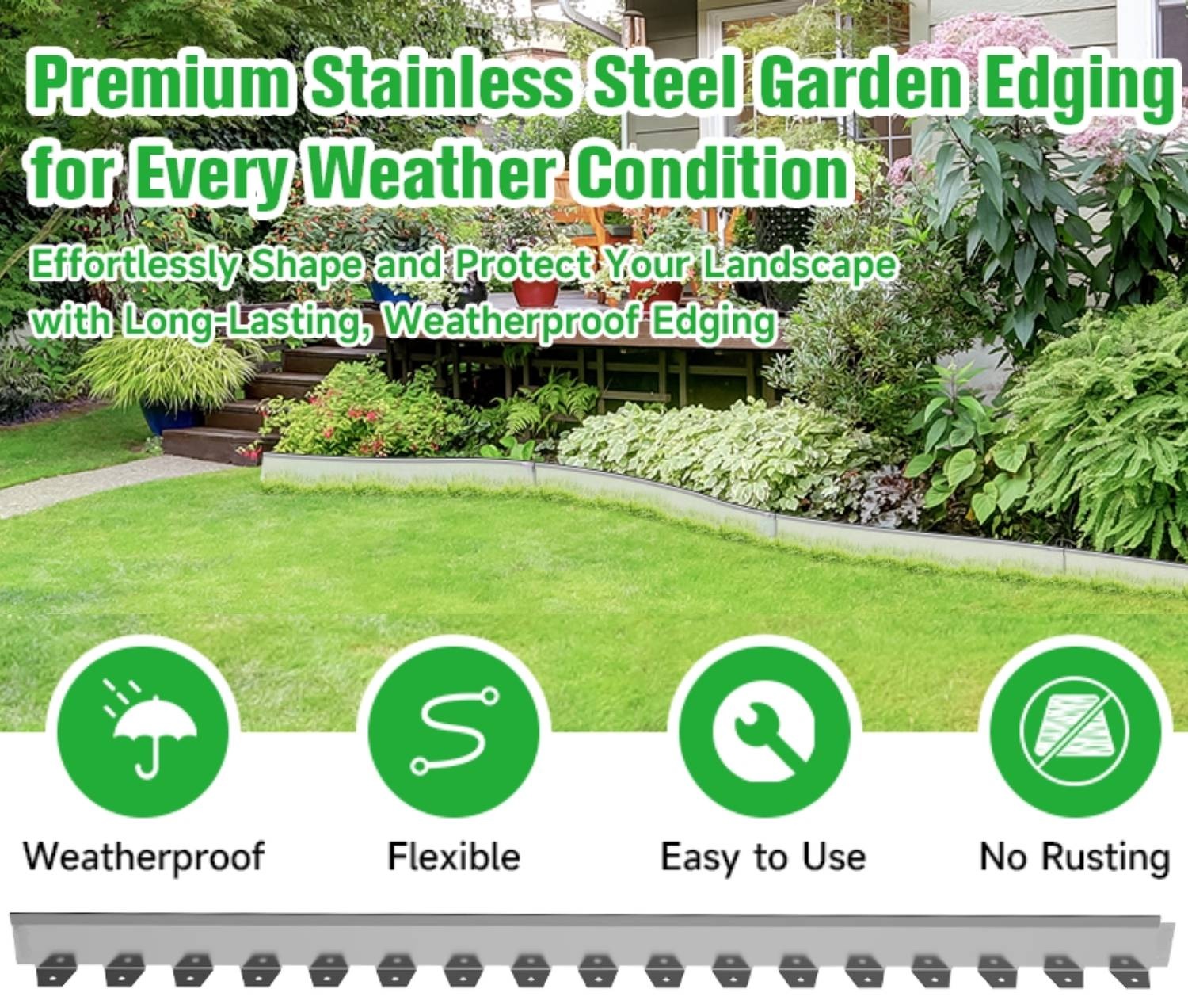 Stainless Steel Landscape Edging 50 mm (per metre): image 9